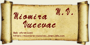 Miomira Vučevac vizit kartica